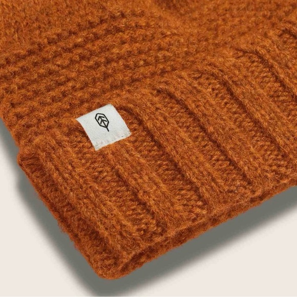 Will + Bear 100% Australian Wool - Tasman Ochre Soft Wool Pom Pom Beanie BNWT - Picture 10 of 10